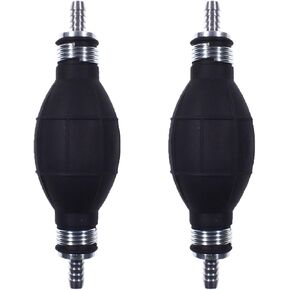 2Pcs Bulb Type Rubber Fuel Transfer Vacuum Fuel Line One Way Fuel Valve Fuel Pump Line Hose Hand Primer Gasoline Petrol Diesel Pump For Marine Boat 6mm 9001080A (5/16)