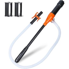Portable Fuel Transfer Pump, Snap-On Head, Battery Operated Electric Siphon Pump for Gasoline, Fuel Oil, Diesel and Water, 2.4 GPM, Hand Fuel Pump, Multi-Scenario Use Siphon Fuel Transfer Pump (black)
