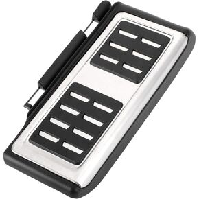 Footrest Pedals Cover Footrest Pedal Pads Foot Rest Dead Pedal Pad Cover for Audi A3 2015-2021 Aluminum Alloy Silver Tone