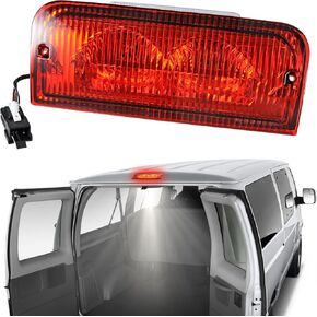 Center High Mount Stop Light Third Brake Light with Indoor LED Lamp Replacement for 1992-2022 Ford E150 E250 E350 E450 E550 Econoline Super Duty Replaces 6C2Z13A613B, F2UZ13A613B, XC2Z13A613BA
