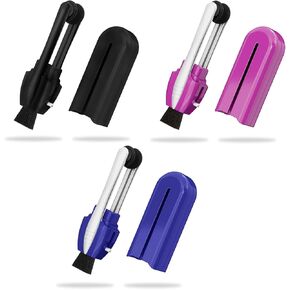 3Pcs Portable Carbon Eyeglass Cleaner, Microfiber Spectacles Mini Sunglasses Brush Soft Brush Cleaning Tool for Lens, Travel Easily to Carry