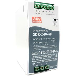 يعني بئر NDR-120-24 AC/DC 24V 5A 120W مصدر طاقة السكك الحديدية DIN الصناعي مخرج واحد مقدم من منتجات KAINSC