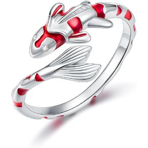 Ocean Open Ring 925 Sterling Silver Orca/Killer Whale/Shark/Manta Ray Adjustable Ring Animal Lovers Jewelry Ocean Gift for Friend/Daughter/Mother, Size 7 in Saudi Arabia