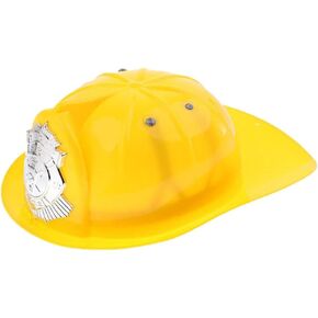 SAFIGLE Red Fireman Hat Adult Fireman Costume Helmet Plastic Firefighter Hat Fire Chief Helmet Novelty Child Firefighter
