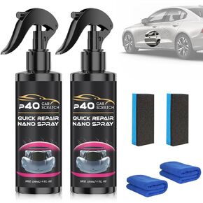 P40 Car Scratch Quick Repair Nano Spray, Instant Invisible Scratch Remover, Quick Paint Restoration, Long-Lasting Protection, All Cars & Surfaces, Nano Car Scratch Repair (2PCS)