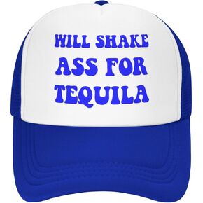 Will Shake Ass for Tequila Funny Trucker Hat for Women Breathable Mesh Hat