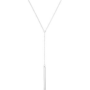Dcfywl731 Minimal Dainty Gold Plated Dangle Earrings Layered Bar Pendant Neckalce Gold Long Y-Necklace Gold Earrings and Necklaces Set Delicate Lariat Chain Jewelry for Women