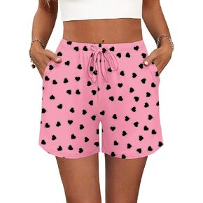 Ekouaer Pajama Shorts for Women Soft Comfy Lounge Shorts Drawstring Pj Shorts Short Pajama Bottoms with Pockets S-XXL