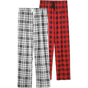 Orrpally Women Lounge Pants Plaid Pajama Pant Sleep Bottoms Pj Pant with Pockets 2-Pack in Kuwait
