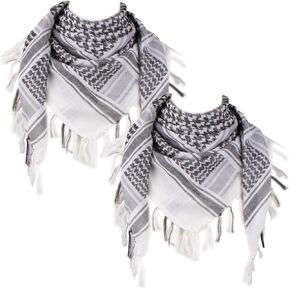 IronSeals 2 Pack Cotton Desert Arab Scarf Wrap Tactical Head Wrap