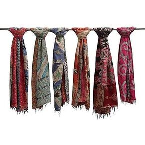 HANDMADE COTTON KANTHA SCARF REVERSIBLE - Set of 3