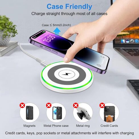 40W Fast USB C Charger for Samsung Galaxy S24 Ultra A54 A25 A15 A05s S23 FE S22 A14 A34, Google Pixel 8 7 8 Pro 7a, iPhone 15, Android Cell Phone Charger Power Adapter Type C Charging Block 2x6FT Cord in Kuwait