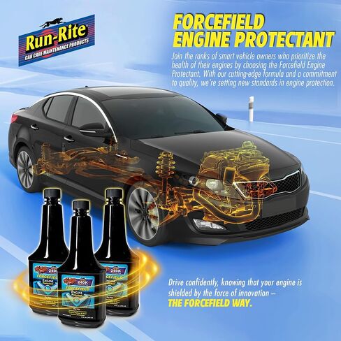 Forcefield Engine Protectant - Synthetic Engine Treatment for Gas, Diesel & Alternative Fuel Vehicles - Enhances Performance & Lubrication - Oil & Fuel Restoration Additive - 2 Pack (355 ml) in Saudi Arabia