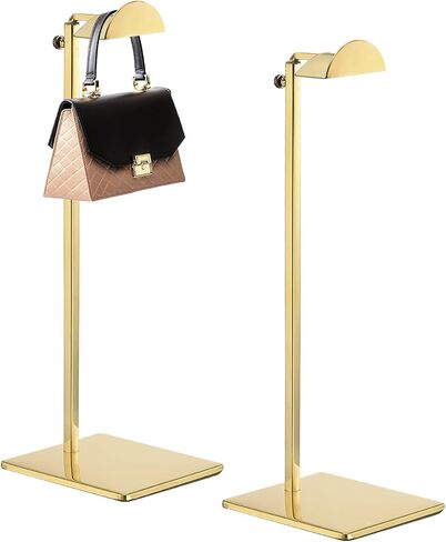 2 Pack - Stainless Steel Purse Display Stand, 400-750mm Adjustable Height Hanging Handbag Rack Appropriate for Boutique Store, Silver in Saudi Arabia