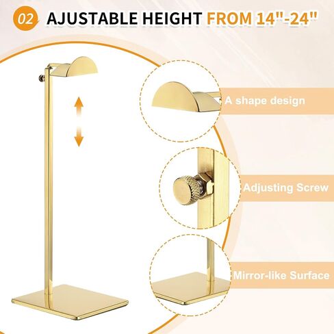 2 Pack - Stainless Steel Purse Display Stand, 400-750mm Adjustable Height Hanging Handbag Rack Appropriate for Boutique Store, Silver in Saudi Arabia