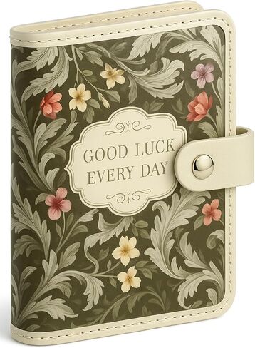 PU Leather Credit Card Holder for Women – Retro Floral Design, 20 Card Slots, Compact & Lightweight Wallet (Eden Flower Glasses) in Saudi Arabia
