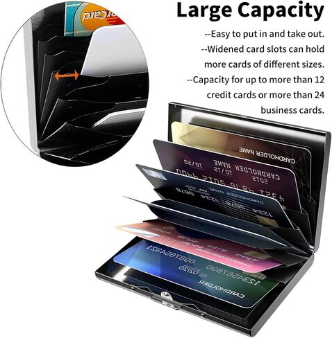 Metal Wallet,Credit Card Holder for Women Men,RFID Blocking Card Holder Wallet Mini Slim Aluminum Wallet ID Case Hard Card Case Business Card Holder Case,Glitter Pineapple in Kuwait