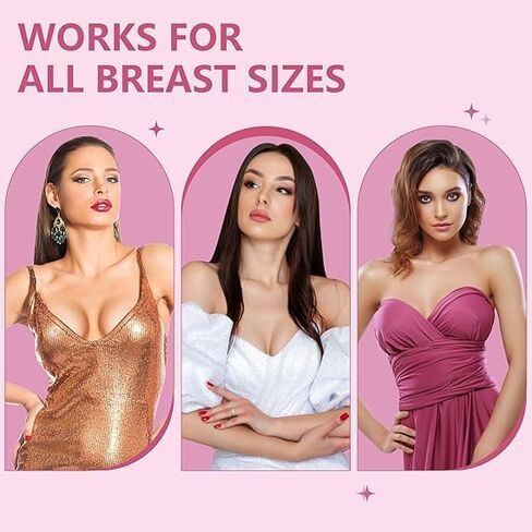 ZEECOM Boob Tape for Women, Double-Sided Fashion Tape for Large Breasts, Extra Long Roll Breast Tape with 2 pcs Silicon Reusable Nipple Cover in Saudi Arabia