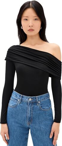 alice + olivia Women's Mollie Off Shoulder Convertible Thong Bodysuit in Saudi Arabia