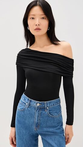 alice + olivia Women's Mollie Off Shoulder Convertible Thong Bodysuit in Saudi Arabia