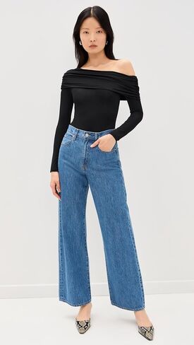 alice + olivia Women's Mollie Off Shoulder Convertible Thong Bodysuit in Saudi Arabia