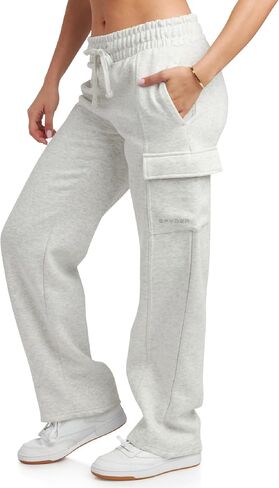 Spyder Women's Cargo Pantspants - ركض من الصوف المريح للنساء مع خصر الرباط القابل للتعديل والجيوب (الأحجام: S -XL) in Saudi Arabia