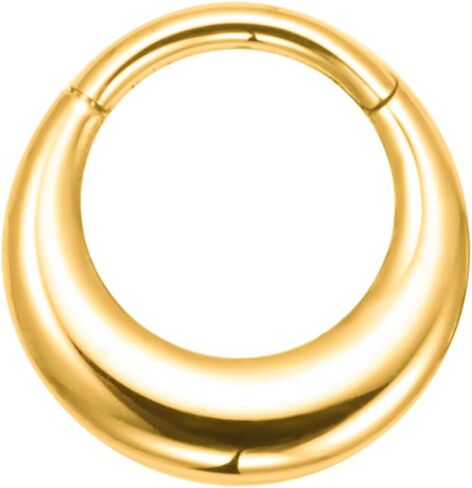 ASTM F136 Titanium Septum Nose Piercing 16G Clicker Moon Mirror Piercing Segment Ring Daith Conch Hoop Anodized Earring in Saudi Arabia