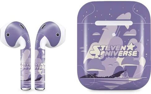 ملصق صوتي من Skinit متوافق مع Apple AirPods مع حافظة شحن لاسلكية - تصميم مرخص رسميًا من Warner Bros Steve Universe Free Falling in Kuwait