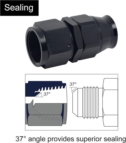 8AN PTFE Hose End Fitting Straight Black for PTFE Hose Only 4PCS in Kuwait