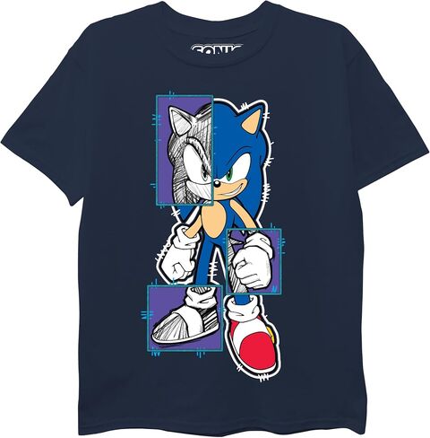 SEGA Boys' Sonic The Hedgehog Short Sleeve T-Shirt-Sizes 2-20 in Kuwait