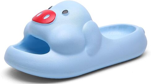 Boys Girl Slippers Non-Slip Novelty Open Toe Sandals Extremely Comfy Cushioned Thick Sole Cute Cartoon Shower Slides Indoor & Outdoor(Toddler/Little Kid/Big Kid) in Saudi Arabia