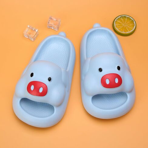 Boys Girl Slippers Non-Slip Novelty Open Toe Sandals Extremely Comfy Cushioned Thick Sole Cute Cartoon Shower Slides Indoor & Outdoor(Toddler/Little Kid/Big Kid) in Saudi Arabia