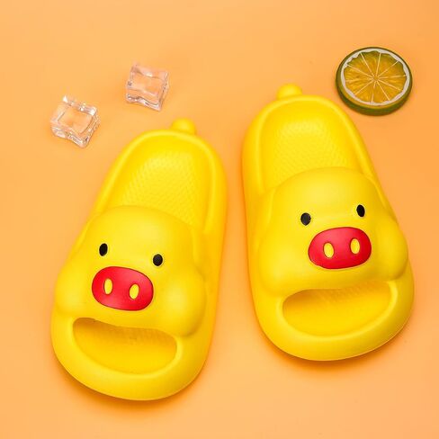 Boys Girl Slippers Non-Slip Novelty Open Toe Sandals Extremely Comfy Cushioned Thick Sole Cute Cartoon Shower Slides Indoor & Outdoor(Toddler/Little Kid/Big Kid) in Saudi Arabia