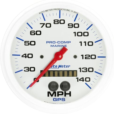 Auto Meter 200647 Gauge, Speedometer, 5", 140Mph, GPS, Marine White in Saudi Arabia