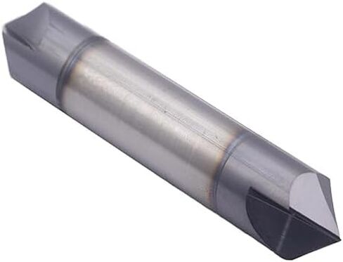 BestParts High Performance Solid Carbide End Mill, Chamfer Mill - Double End - AlTiN Coated, 2 Flute, 90° Chamfer Angle, 1/2" Cutting Diameter, 1/2" Shank Diameter, 3" Overall Length in Saudi Arabia
