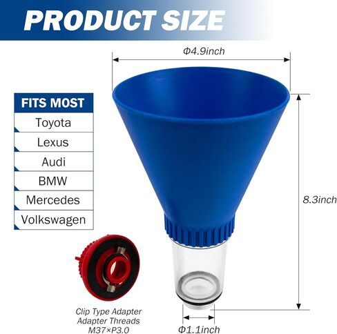 Engine Oil Funnel, Engine Oil Change Tool, Drain Tool & Locking Threaded Oil Funnel, Compatible with Ford and Mazda in Saudi Arabia