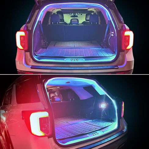 Car LED Strip Lights - Trunk Cargo Ambient Lighting, White Colors 6000K, 177.16 inches Flexible LED Light Strip, Easy Install, Waterproof, Universal Fit, for Car Trunks, SUVs, and Vans in Kuwait