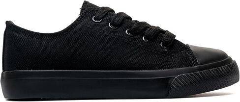 أحذية كلاسيكية للجنسين المنخفضة القماش-أحذية بويز فتيات وأحذية دانتيل عادية مع نعل مطاط ، تشمل أربطة أبيض إضافية in Kuwait