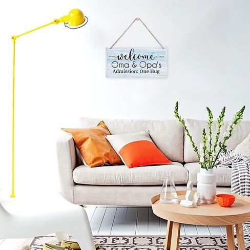 Funny Welcome to Oma and Opa's Sign, Printed Wood Plaque Sign, Welcome Hanging Rustic Family Signs for Home Decor Gift, Decorative Wood Sign, Welcome Sign, Farmhouse Decor Wall Art Sign 12" x 6" in Kuwait