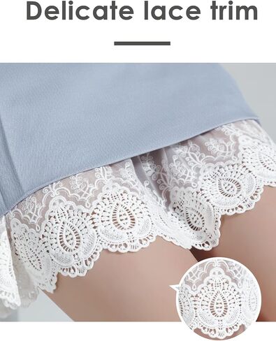 BEAUTELICATE Skirt Extender with Lace Trim Vintage Underskirt 100% Cotton Half Slip in Saudi Arabia