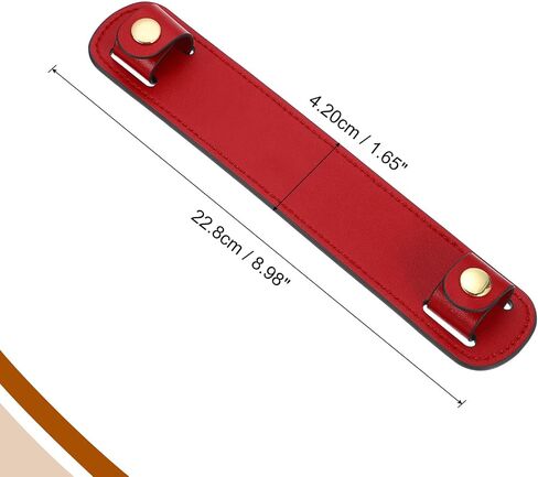 uxcell 1 Pcs 8.98x1.65 Inch Leather Shoulder Strap Pad, Detachable Non-Slip Strap Covers for Tote Bags Backpacks Handbags, Red in Kuwait