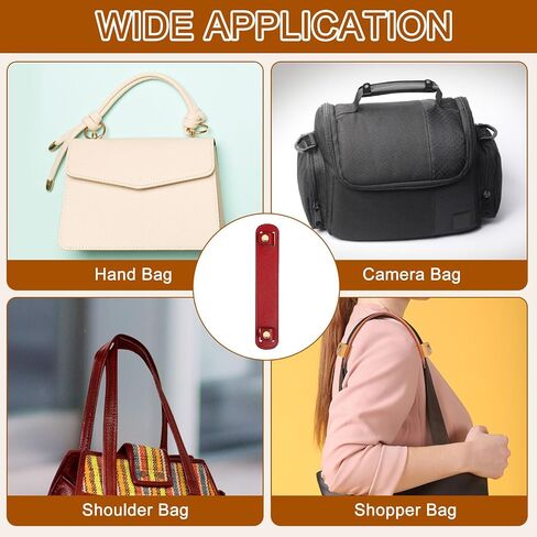 uxcell 1 Pcs 8.98x1.65 Inch Leather Shoulder Strap Pad, Detachable Non-Slip Strap Covers for Tote Bags Backpacks Handbags, Red in Kuwait