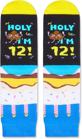 HAPPYPOP Birthday Gifts Ideas Socks Age 11-12 - Socks for Kids 11-12 Years Old, Presents for Tween Girls Boys in Saudi Arabia