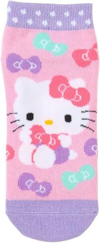 Sanrio 453293 Socks Kids Sneaker Socks ، مجموعة من 3 ، الجوارب ، 6.3 - 7.1 بوصة (16 - 18 سم) ، Hello Kitty ، Hello Kitty ، شخصية 453293 in Saudi Arabia