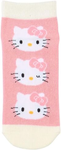 Sanrio 453293 Socks Kids Sneaker Socks ، مجموعة من 3 ، الجوارب ، 6.3 - 7.1 بوصة (16 - 18 سم) ، Hello Kitty ، Hello Kitty ، شخصية 453293 in Saudi Arabia