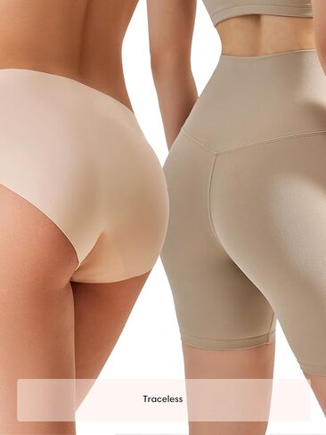 Womens Mid-Waist Underwear Full Coverage No Show Seamless Comfortable Brief Panties 6 Pack in Saudi Arabia