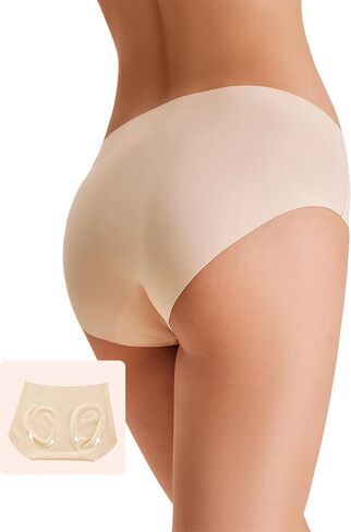 Womens Mid-Waist Underwear Full Coverage No Show Seamless Comfortable Brief Panties 6 Pack in Saudi Arabia