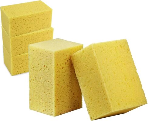 إسفنجات غسيل السيارة 5pcs ، 8.5 "× 4.4" × 3.5 "إسفنجة شديدة الناعمة غير الخدفية ، وسادة رغوة سميكة تنظيف السليلوز لتنظيف السيارات لغسل الأسطح الحساسة للنافذة (أصفر) in Kuwait