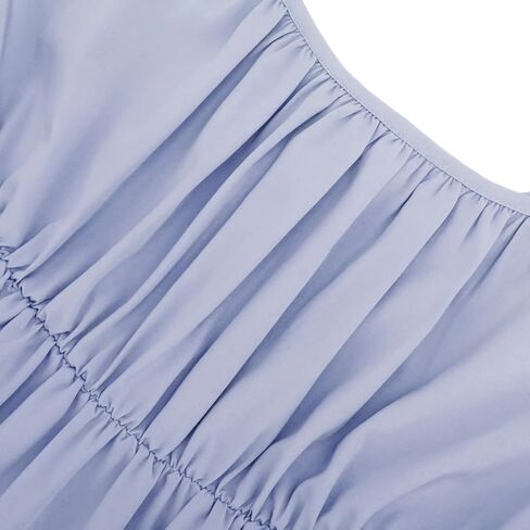 Regency Dresses for Women with Satin Sash Ruffled Puff Sleeve Empire Waist Dress Gown in Kuwait
