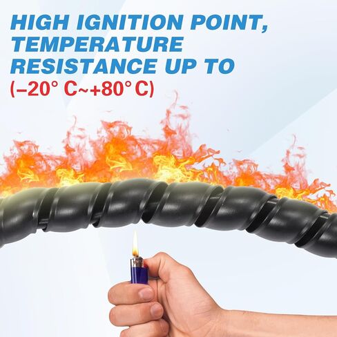 Flutesan Dog and Cat Cord Protector 49.2 ft 10 mm Spiral Cable Wire Wrap from Pets No Chew Cat Proofing Cords 5 Pcs/Pack for TV Computer Ebike Electrical Wire(Black) in Kuwait